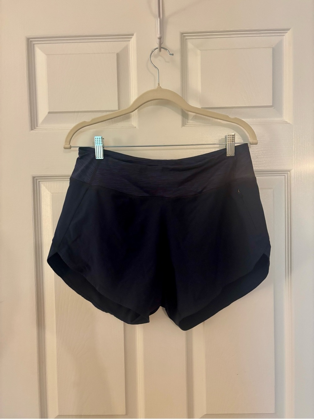 Outdoor Voices Navy High-Waist Athletic Running Shorts